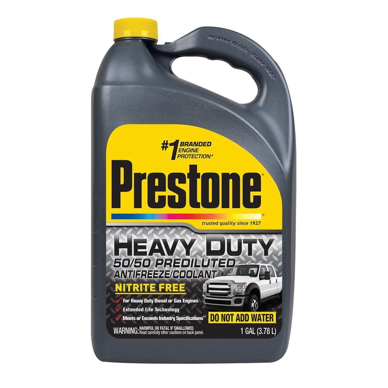 Prestone HD Yellow 50/50 Antifreeze / Coolant -, 1 gallon jug