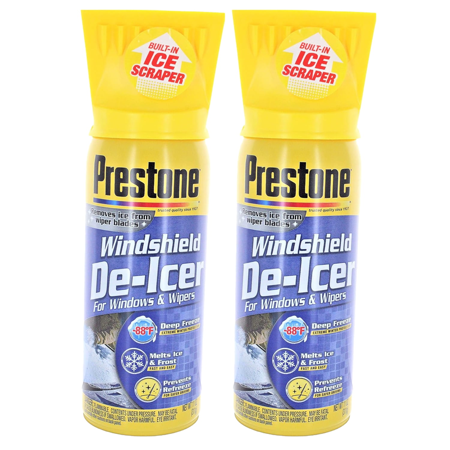 Prestone AS242 Windshield De-Icer - 11 oz. Aerosol 2 Pack