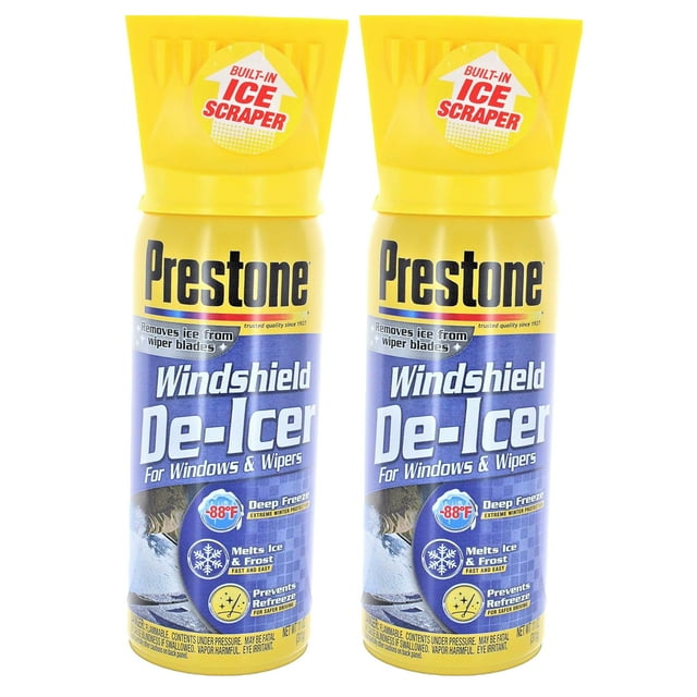 Prestone AS242 Windshield DeIcer 11 oz. Aerosol 2 Pack