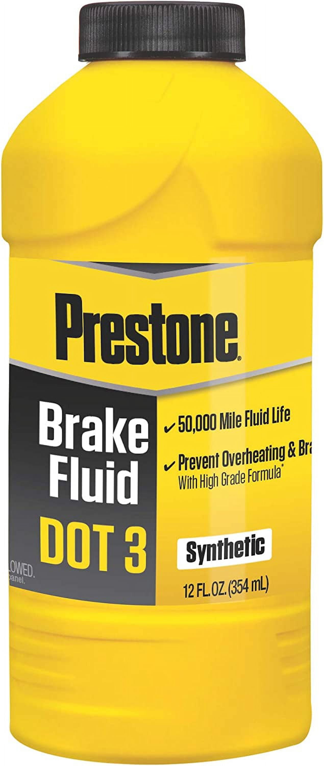 Prestone AS4006PK DOT 3 Synthetic Brake Fluid 12 oz, (Pack of 6