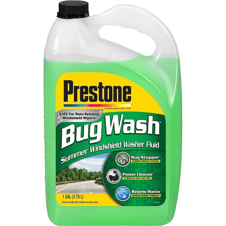 Prestone AS657 Bug Wash Windshield Washer Fluid for Car Wiper Auto