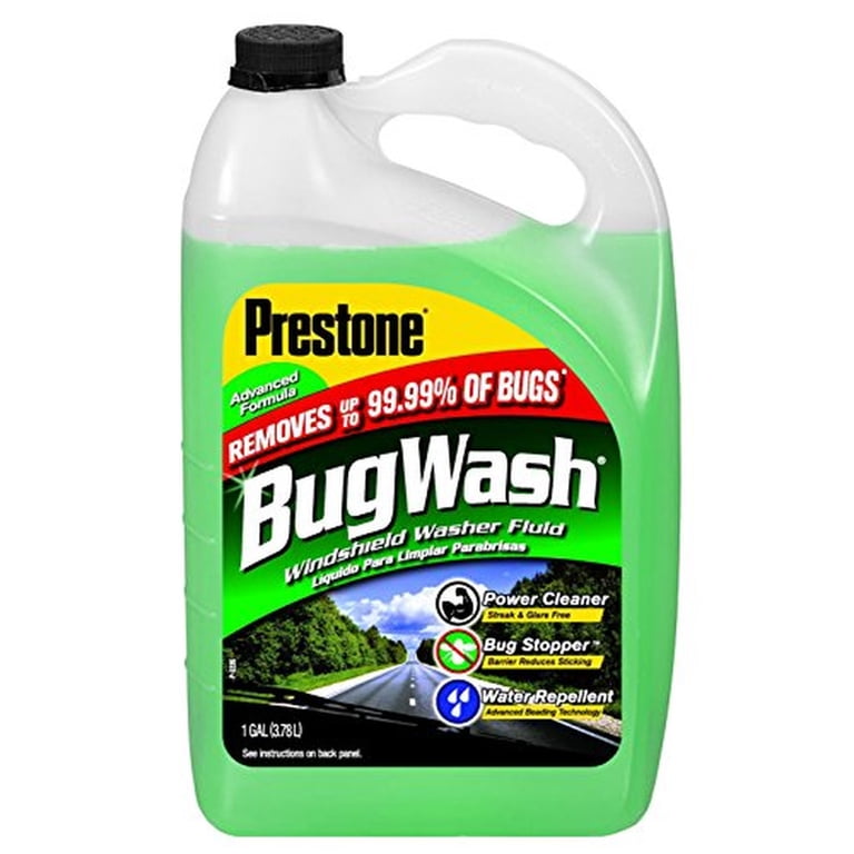 Prestone AS657 Bug Wash Windshield Washer Fluid, 1 Gallon (Pack of