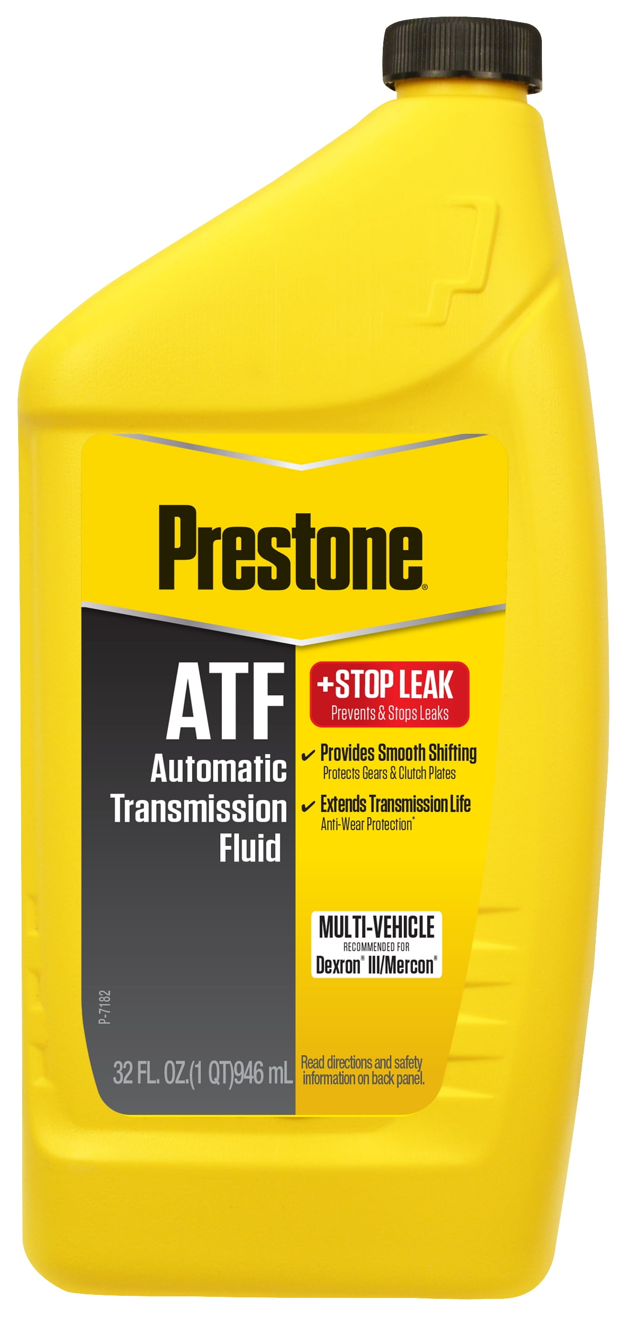 Prestone ATF + Stop Leak Automatic Transmission Fluid, 32 oz (1 Quart)