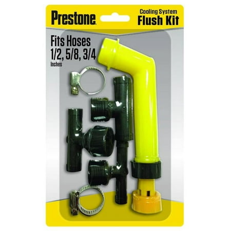 Prestone Flush 'N Fill Kit, Prevents engine damage from clogged radiator, 8.75x8 IN Plastic Jug