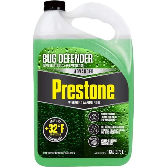 Prestone Bug Wash, Bug Defender Advanced Windshield Washer Fluid, +32 F