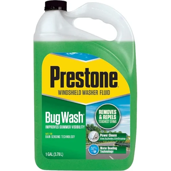 Prestone Bug Wash Windshield Washer Fluid, 1 Gallon 128 Fl Oz (Pack of 1)