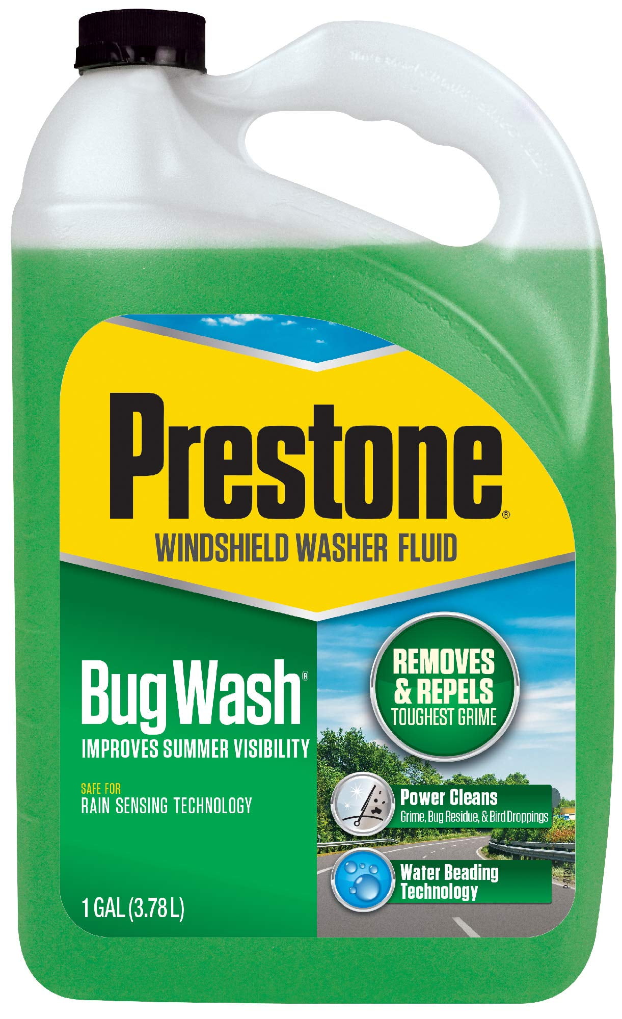 Prestone Bug Wash Windshield Washer Fluid, 1 Gallon (Pack of 2)