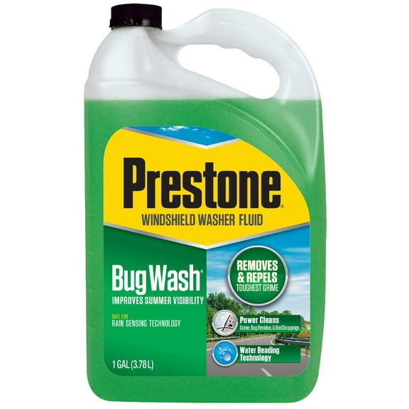 Prestone Bug Wash Windshield Washer Fluid, 1 Gallon (Pack of 2)