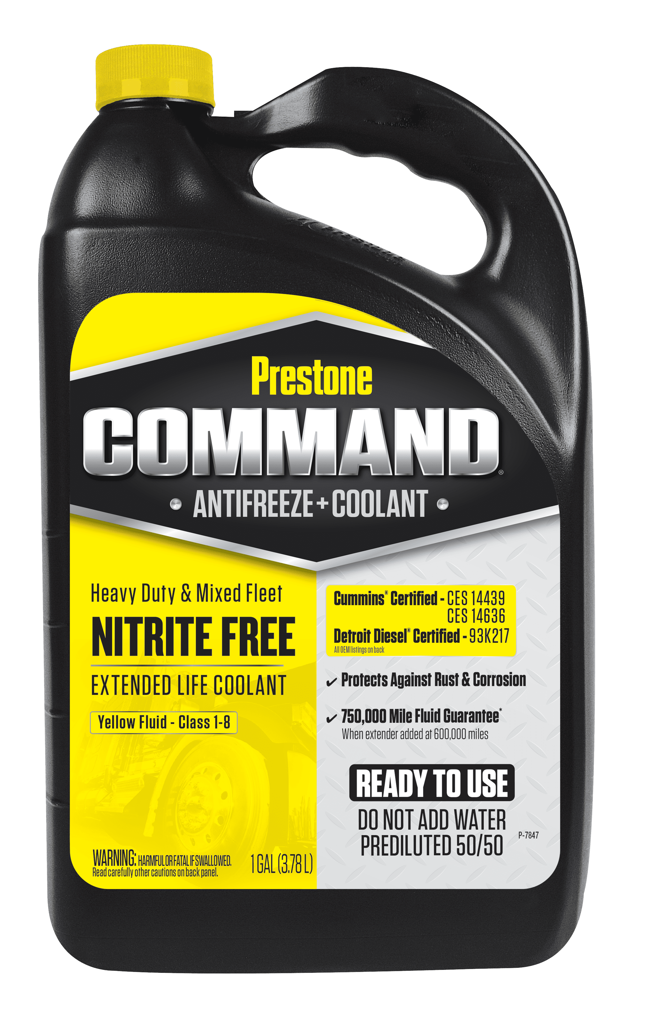 Prestone Command Nitrite Free, Heavy Duty Antifreeze & Coolant 750,000 Miles, 1 gal Jug