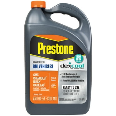 Prestone DEX-COOL Antifreeze+Coolant for GM Vehicles; Extended Life -1 gal- Ready to Use, 50/50
