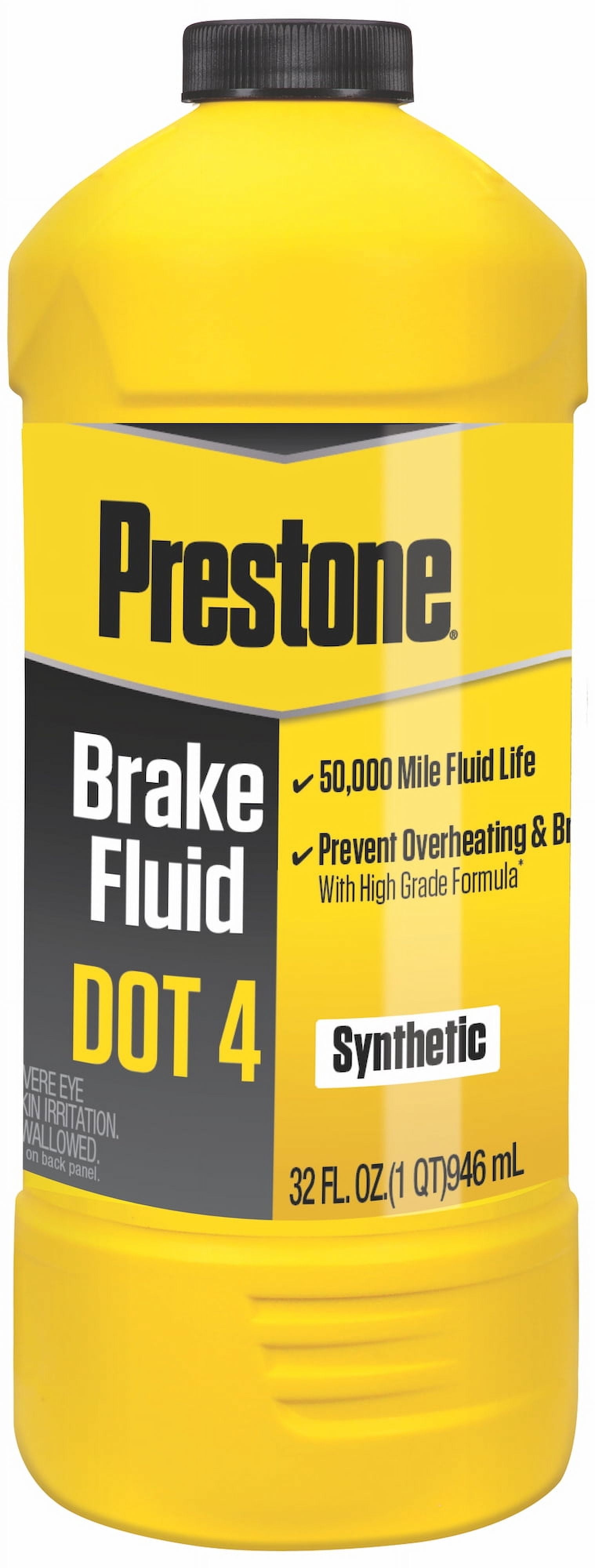 Prestone DOT 4 Synthetic Brake Fluid for Auto Car, 32 fl oz