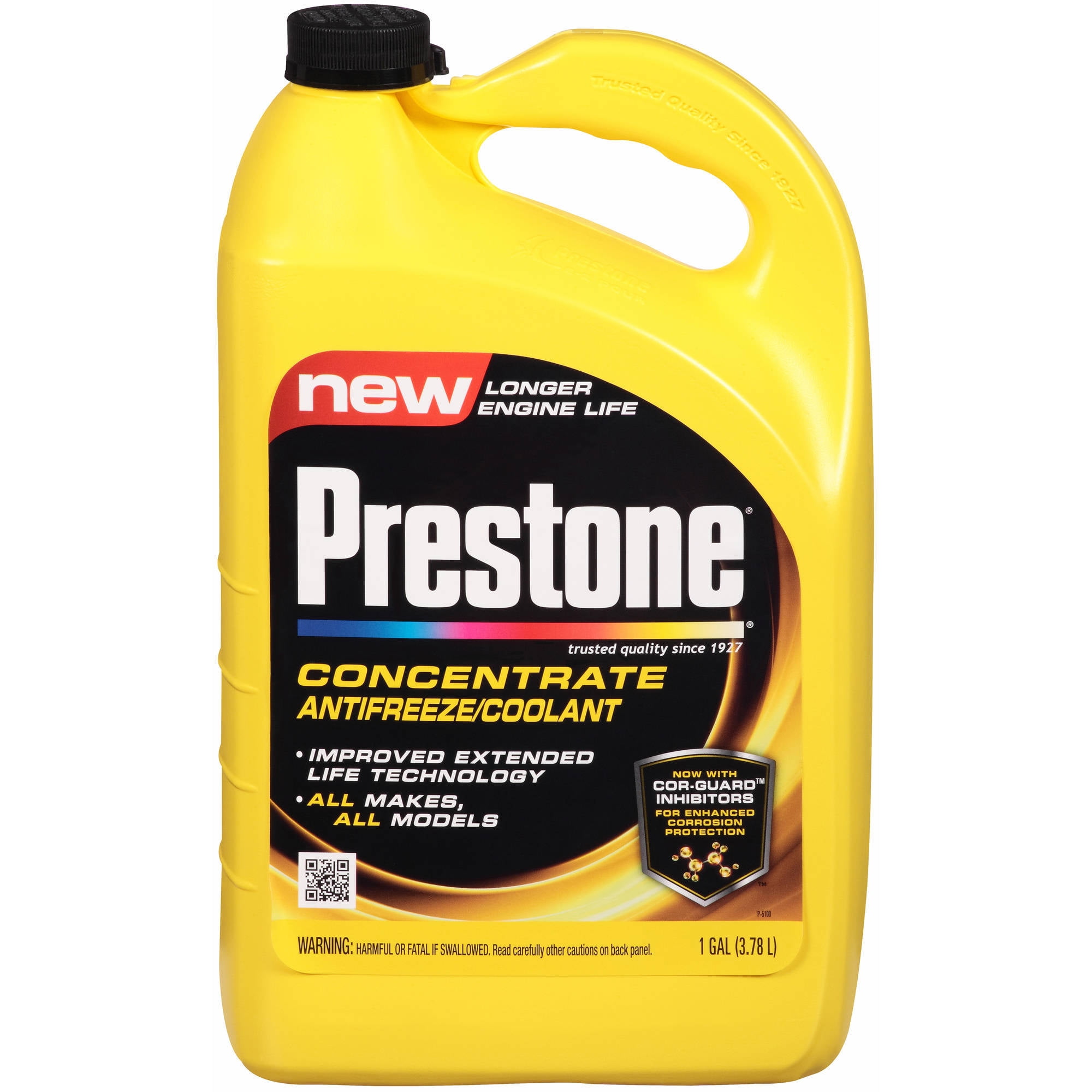 Prestone Extended Life Antifreeze & Coolant with Cor-Guard, 1 Gallon Jug (6 Pack)