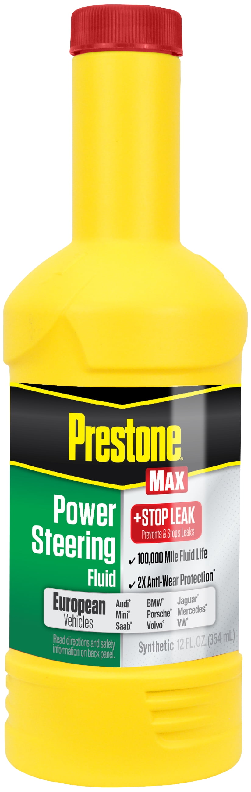 Prestone MAX European Vehicles Power Steering Fluid + Stop Leak 12 fl