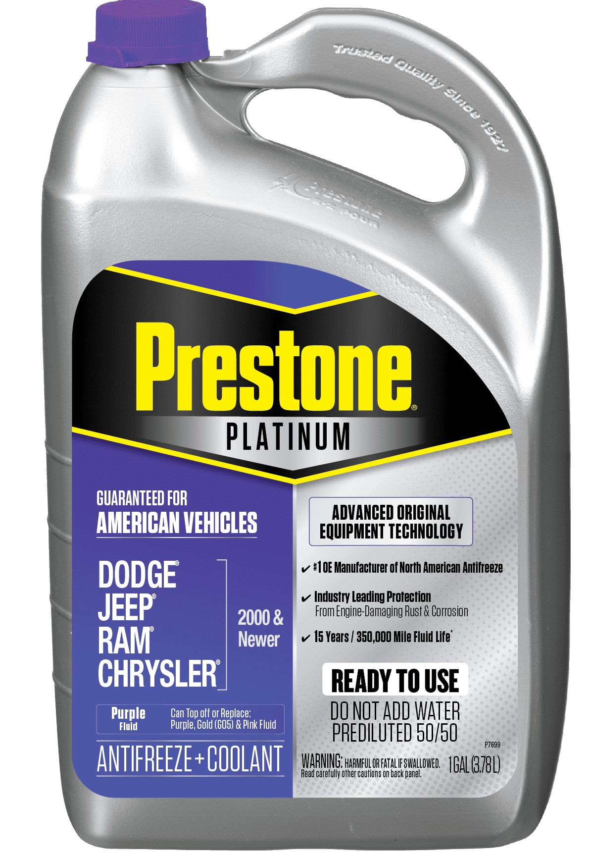 Prestone Platinum American Purple Antifreeze & Coolant Prediluted 50/50