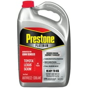 Prestone Platinum Asian Red Antifreeze & Coolant Prediluted 50/50, use with Toyota, Lexus and Scion, 1 Gallon.