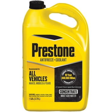 Prestone Universal Antifreeze + Coolant, Used for All Vehicles - 10 years/300,000 miles, 1 Gallon Concentrate.