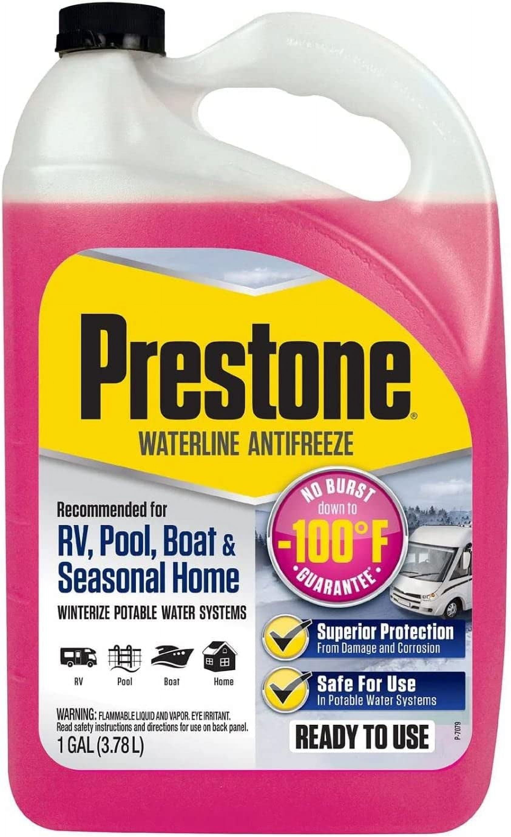 Prestone Waterline Antifreeze & Coolant -100 F, Superior Protection, 1 gal Jug