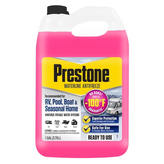 Prestone Waterline/RV Antifreeze, -100° No Burst - Potable Water Systems, 1 Gallon