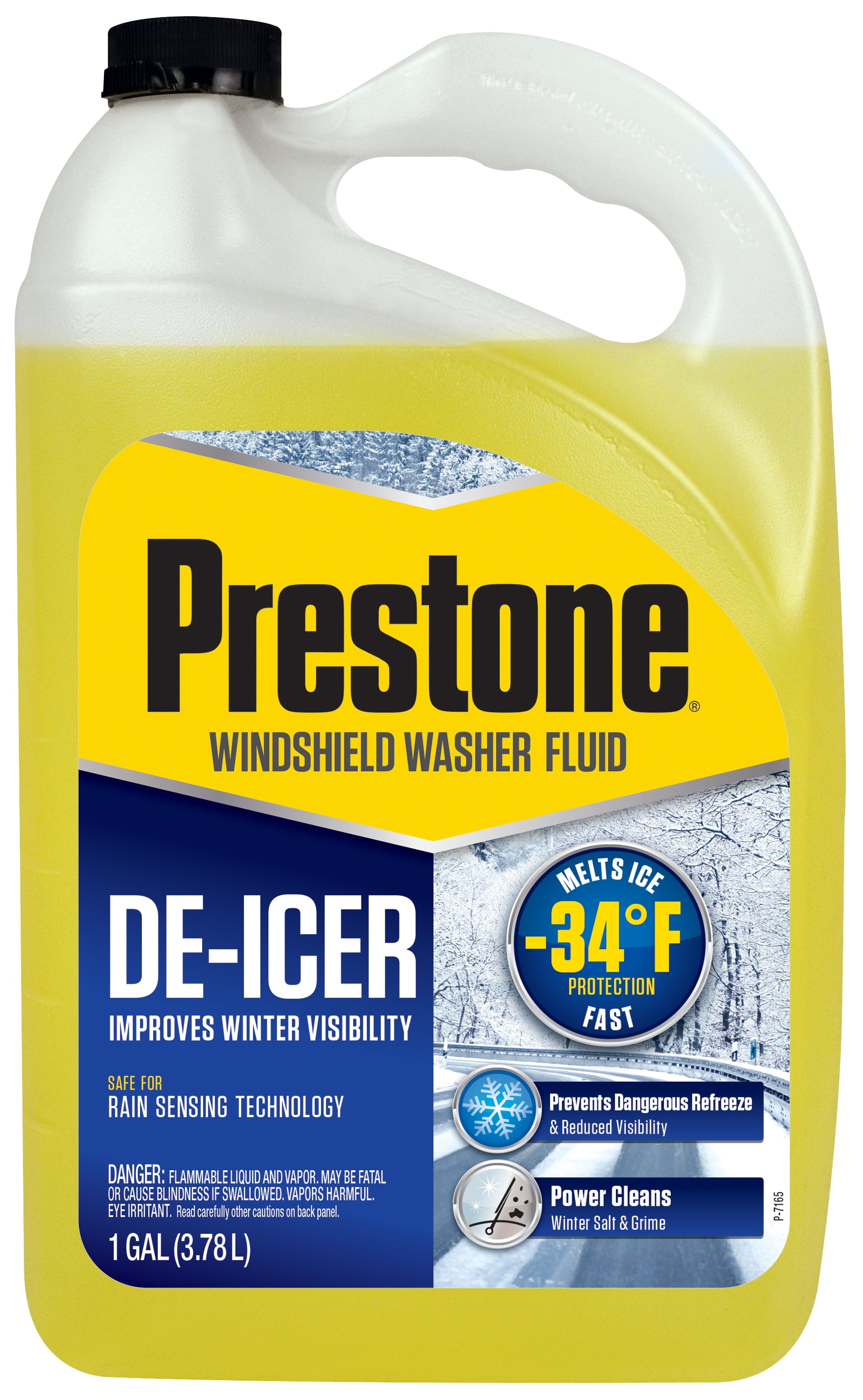 Prestone Windshield Washer Fluid , Cleaner/De-Icer, -34 Degrees, 1 Gallon.