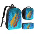 thumbnail image 1 of Prestonplayz Backpack Set, 3 Piece Backpack Set With Lunch Box Pen Box , High Capacity Bookbag Lunch Bag Pencil Case Workplace Travel, 1 of 8