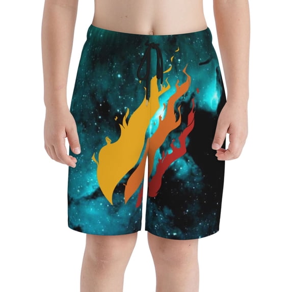 Prestonplayz Boys Swim Trunks Quick Dry Swimwear Surfing Bathing Suit Drawstring Elastic Waist With Mesh Lining
