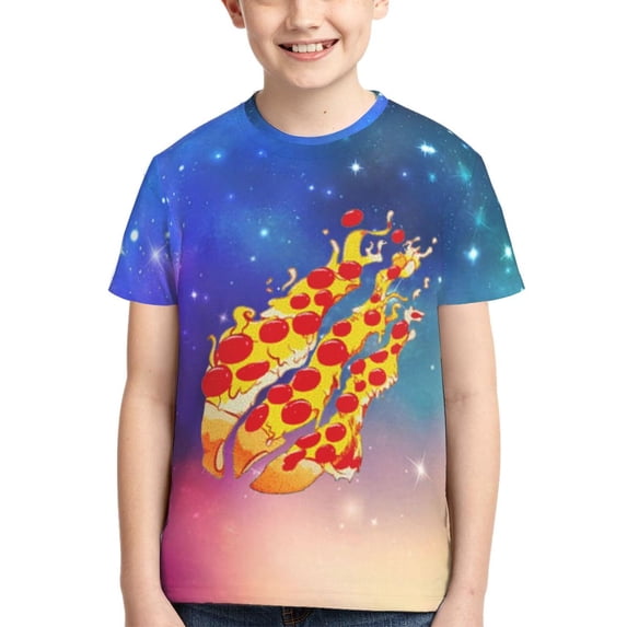 Prestonplayz Pizza Boys Girls T Shirt Kids Short Sleeve Crewneck 3d Printed Graphic Shirts For Kids Youth Small
