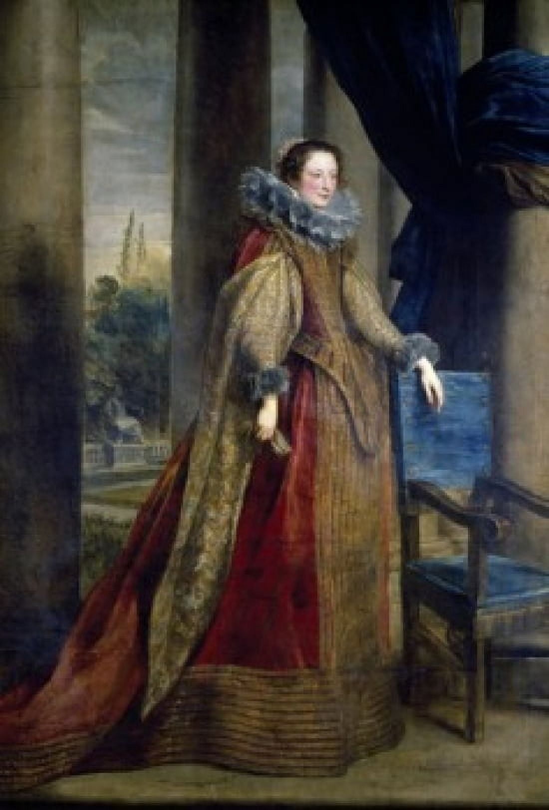 Presumed portrait of Marchesa Geromina (Spinola-Doria of Genoa) by Sir Anthony van Dyck (1559-1641) France Paris Musee du Louvre Canvas Art - Sir Anthony van Dyck (18 x 24)