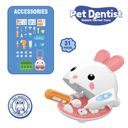 Dentist Play Set for Girls Toys, 31 Pieces Doctor Kit Pretend Play Set with Dental Accessories for Kids Age 3 4 5 Birthday Gifts