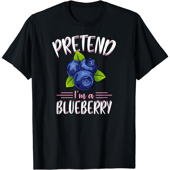 Pretend I'm A Blueberry Funny Cute Lazy Halloween Costume T-Shirt