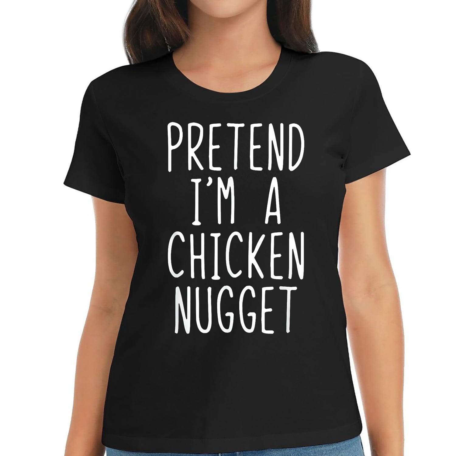 Pretend I m A Chicken Nugget Costume Halloween Lazy Easy T Shirt Pretend I m A Chicken Nugget Costume Halloween Lazy Easy T Shirt