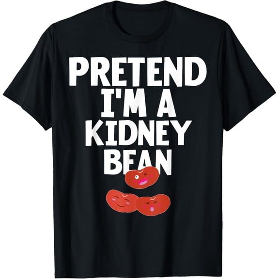 Pretend I'm A Kidney bean Funny Lazy Halloween Costume T-Shirt