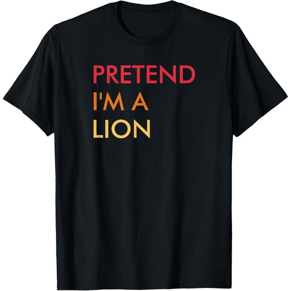 Pretend I'm A Lion Lazy Halloween Party Costume Vintage T-Shirt