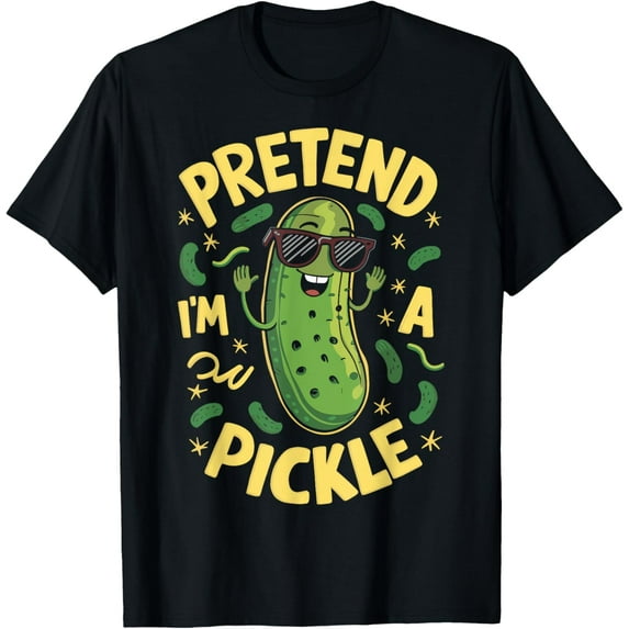 Pretend I'm A Pickle Funny Lazy Halloween Matching Costume T-Shirt