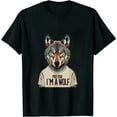 thumbnail image 1 of Pretend I'm a wolf funny lazy costume T-Shirt, 1 of 5