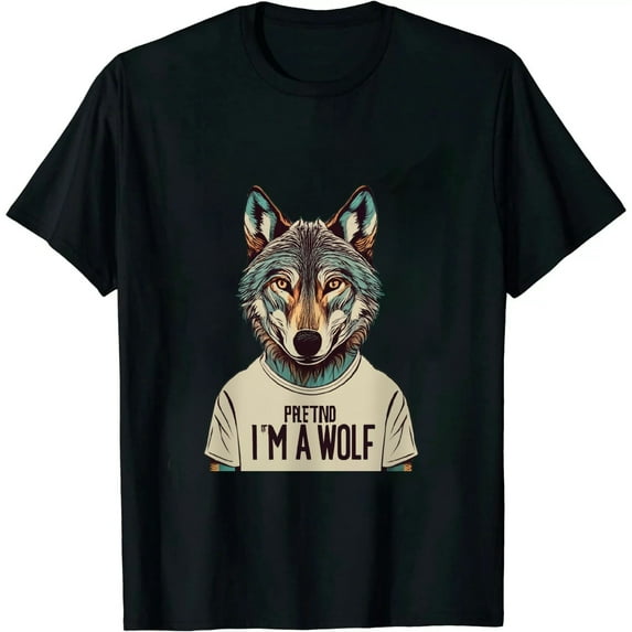 Pretend I'm a wolf funny lazy costume T-Shirt