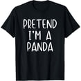 thumbnail image 1 of Pretend Panda Costume Halloween Lazy Easy T-Shirt, 1 of 4