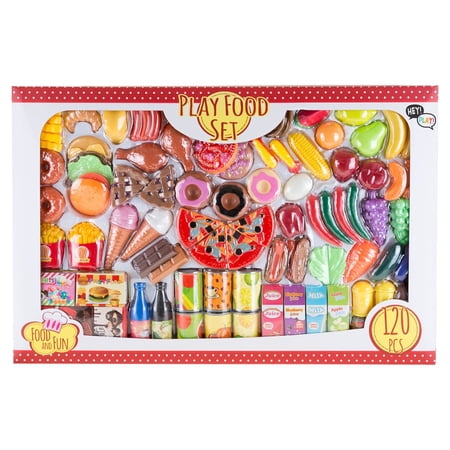 Pretend Play Assorted Food Set - Fresh, Boxed and Canned Food by Hey! Play!