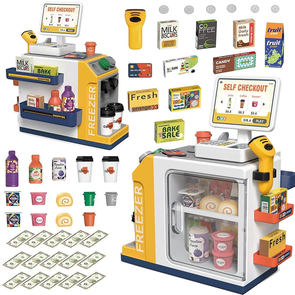 Pretend Play Cash Registers for Kids, Cash Register Toy for Toddler