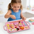 thumbnail image 1 of Pretend Play Dessert Food Set with Tray for Kids, Cute Snack Ice Cream Kitchen Role Play Toy, Top Christmas Birthday Holiday Gift, Educational Fine Motor Learning Toy for Toddler Boys Girls Ages 3+, 1 of 9