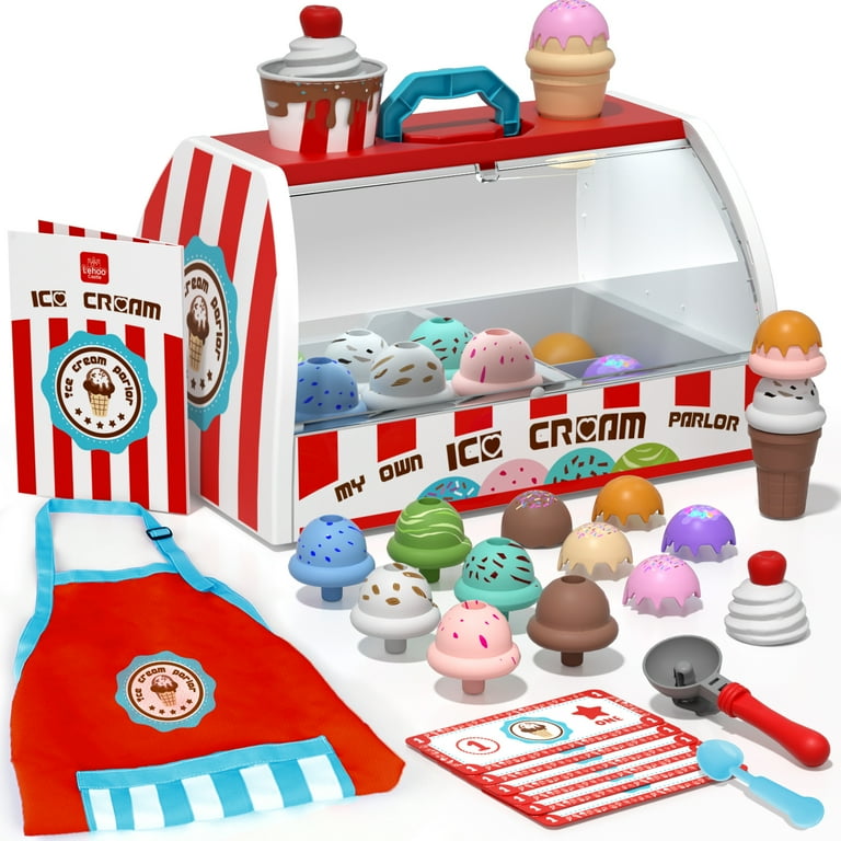 Pretend Play Food Toys for Girls, Ice Cream Toys for Toddlers