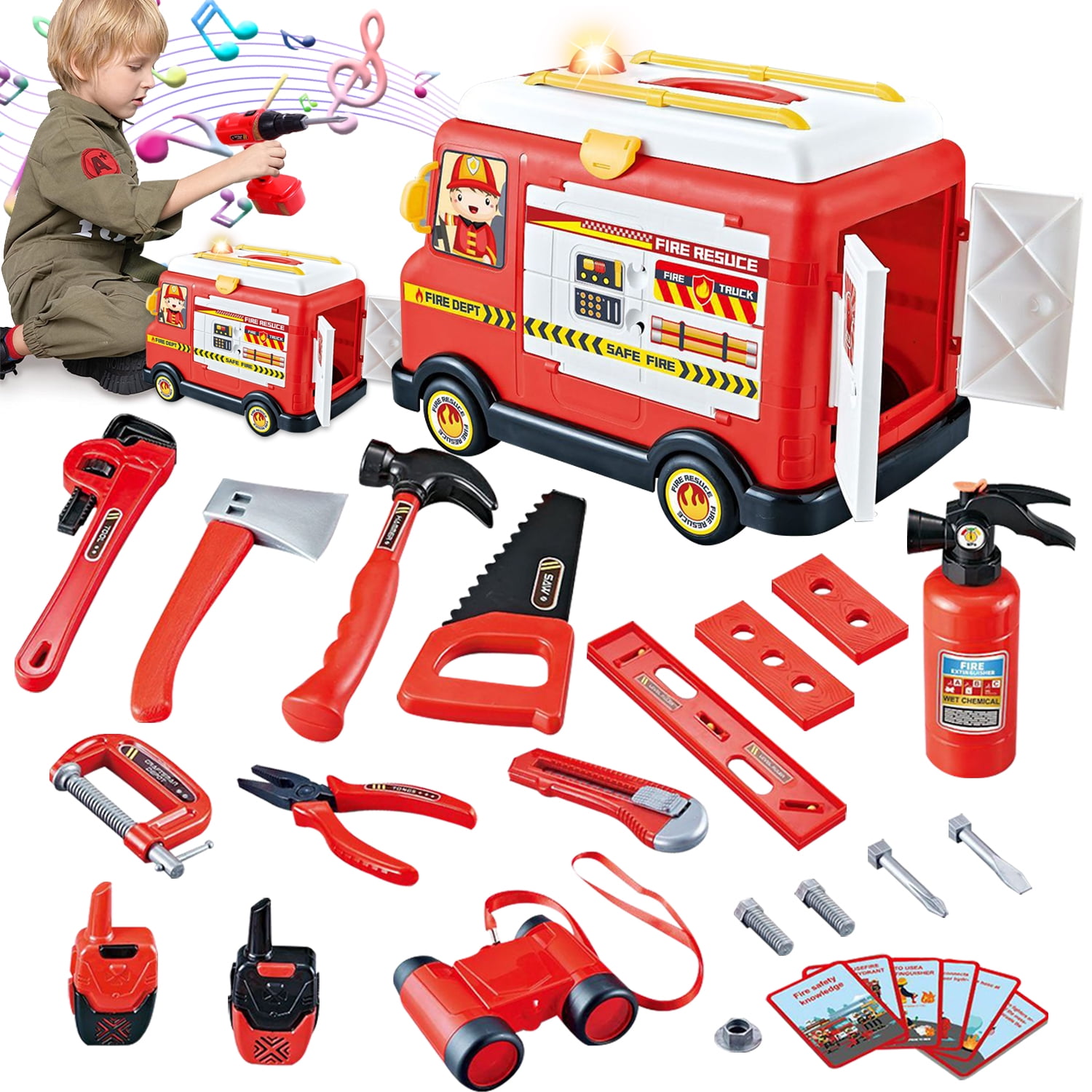 Toyvian Fire Extinguisher Piggy Bank – Red Toddler Coin Bank For Boys & Girls, 20x7.6 Cm - View #4