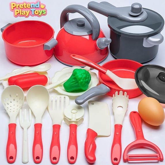 11 Pcs Cutting Pretend Play Toys,Toddler Kids Kitchen Role Play Playset with Portable Storage Basket & Plastic Play Fruits Veggies, Educational Cooking Toy for Boys Girls Ages 3+ Indoor Play Supplies