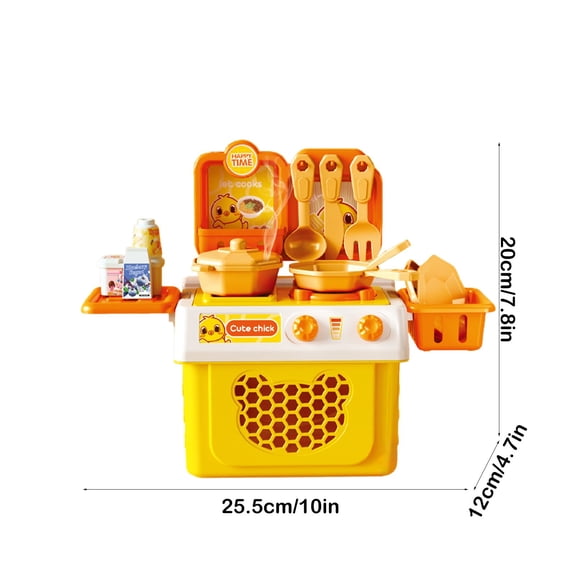 Pretend Play Mini Kitchen Set for Kids, Interactive Little Chef Cooking Role Play Toy, Top Christmas Birthday Holiday Gift, Educational Fine Motor Learning Toy for Toddler Boys Girls Ages 3+