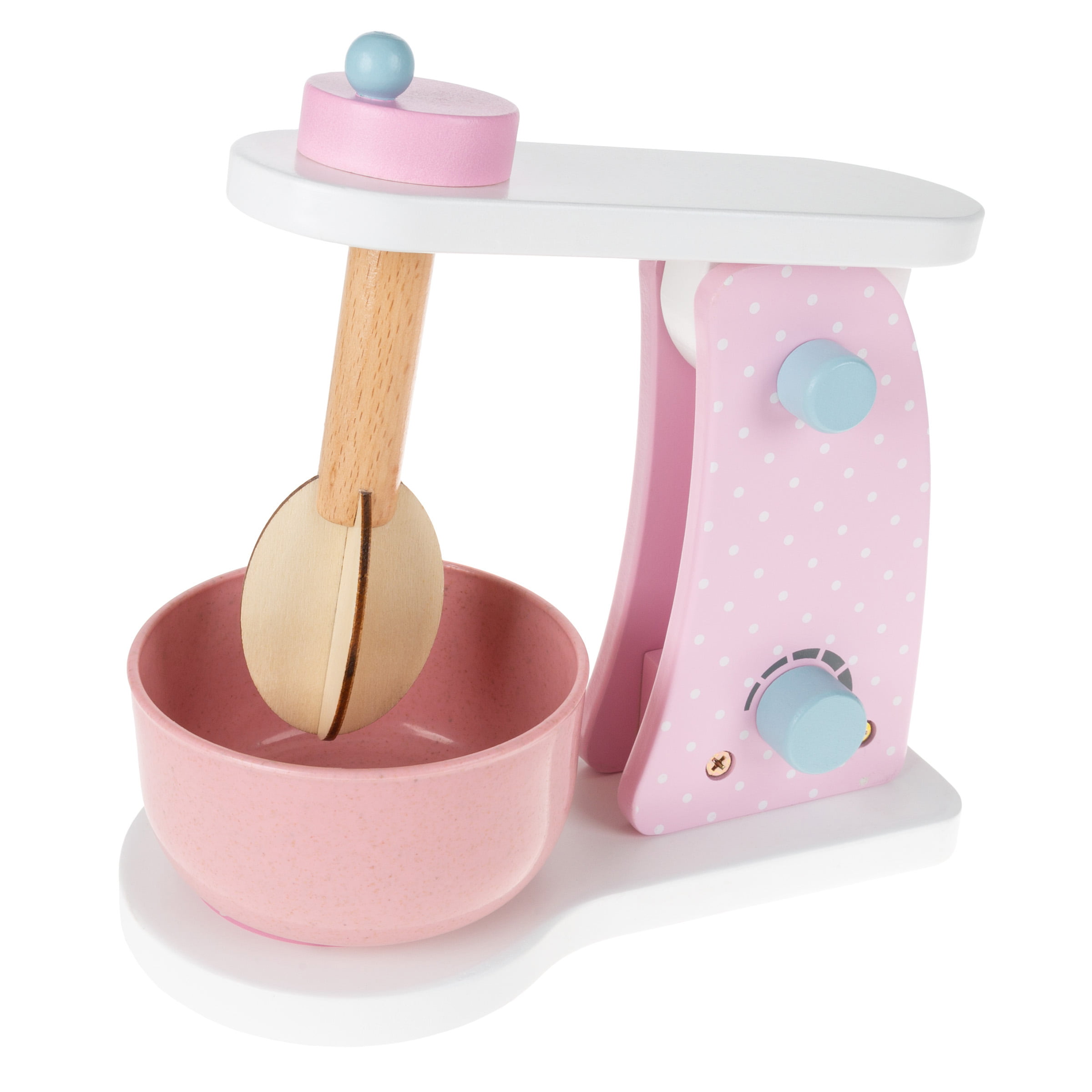 Pretend Play Mixer - Kids Wooden Pastel Stand Mixer with Mixing Bowl by  Hey! Play! 