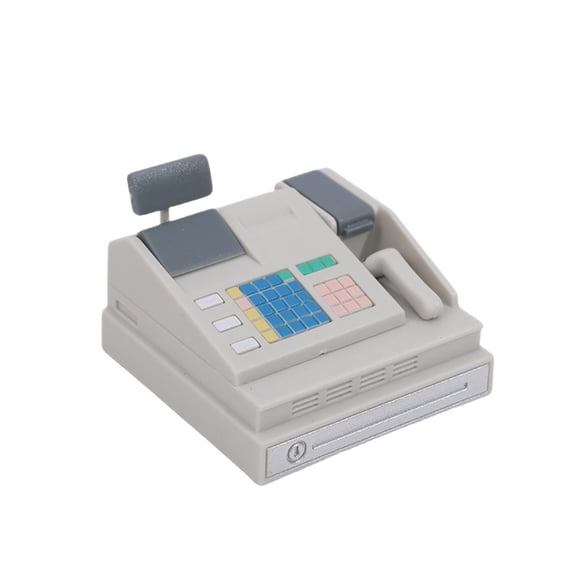 Pretend Play Supermarket Checkout Counter Toy Doll House Miniature Furniture For Kids Interactive Learning Imagination