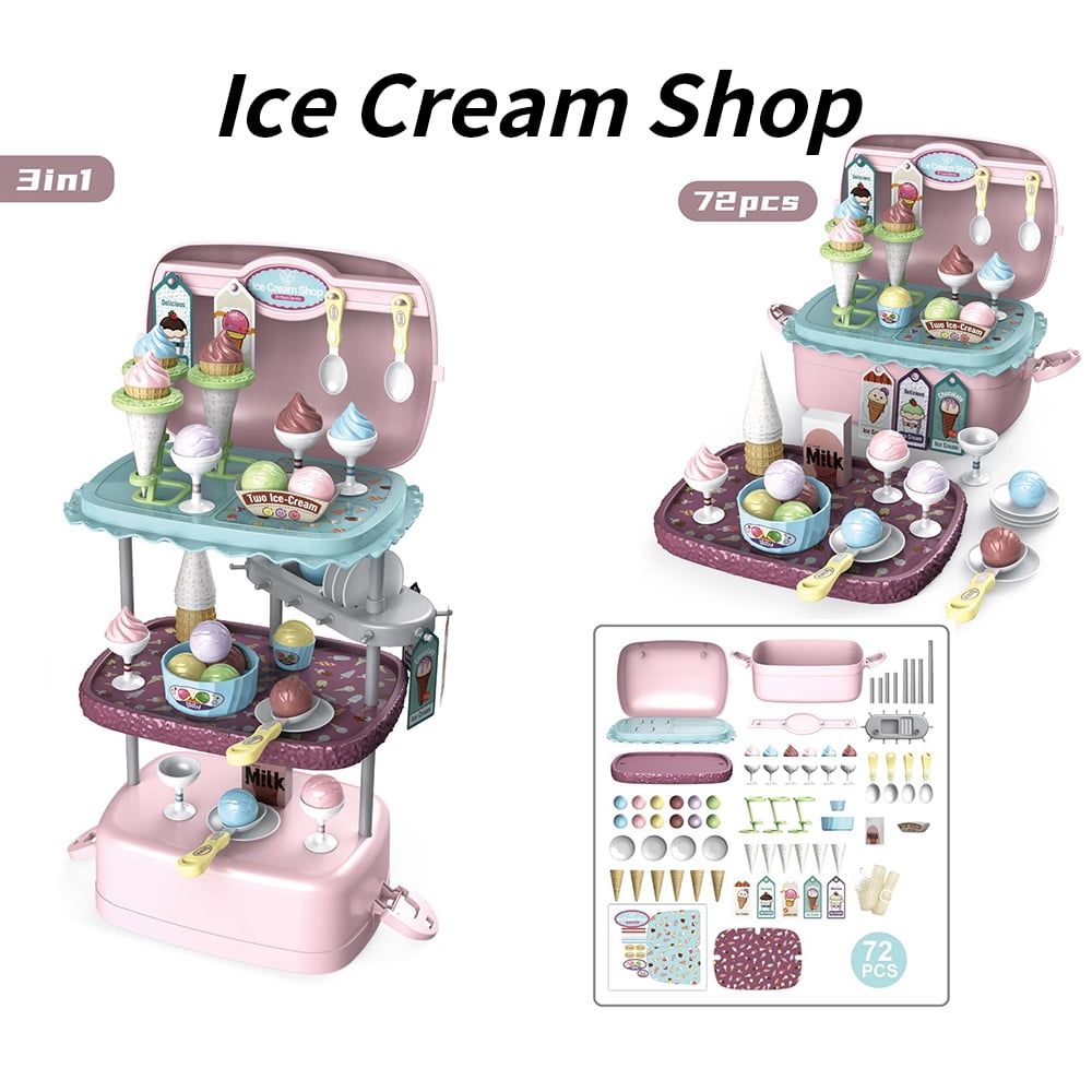 Pretend Play Toy Ice Cream Shop for Boys and Girls with Ice Cream