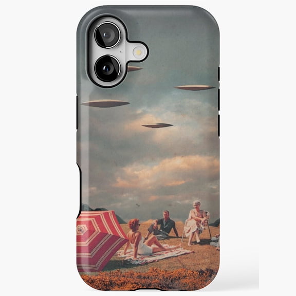 Pretend They Never Came Retro Quote Inspired Graphic Phone Case with iPhone 11 to 17 Pro Max