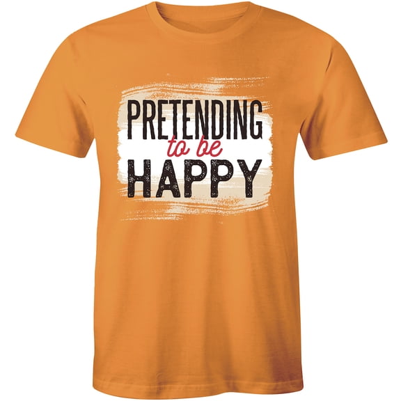 Pretending To Be Happy Men's Short Sleeve Sad Mood Valentines Day T-Shirt