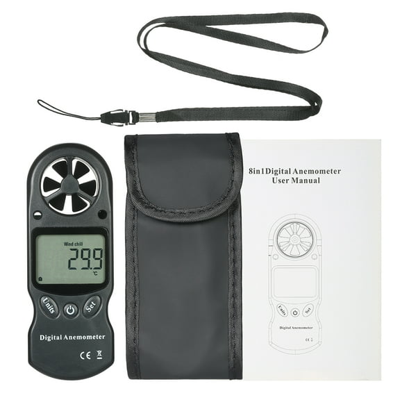 Pretfy Anemometer,1 Handheld Anemometer Wind Speed/temperature/humidity/wind Chill/heat Meter With Lcd In 1 Handheld Pressure/altitude Meter With Chill/heat Pressure/altitude Meter 8 In 1 Buzhi Huiop