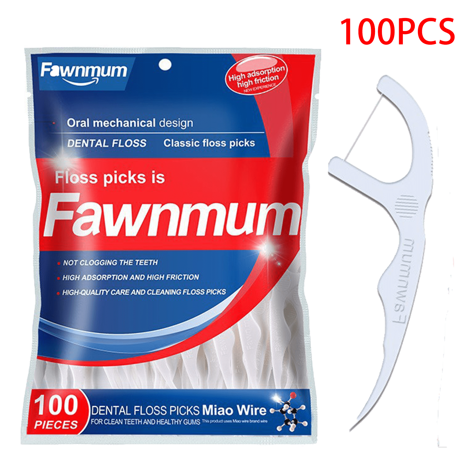 Pretfy Micro Mint Dental Floss Picks, Effective Plaque Removal, Teeth